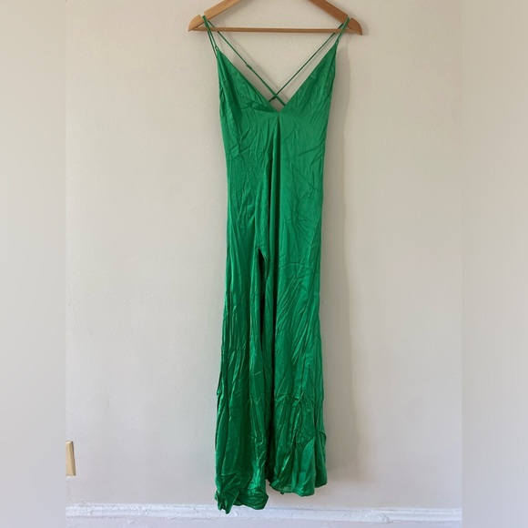 NWT Michael Costello x REVOLVE Leia Gown in Bright Green Size XS - Picture 4 of 8